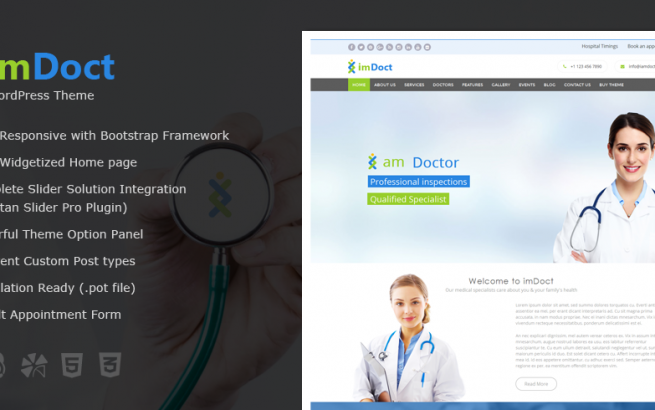 Wordpress Theme: imDoct - Medical WordPress Theme