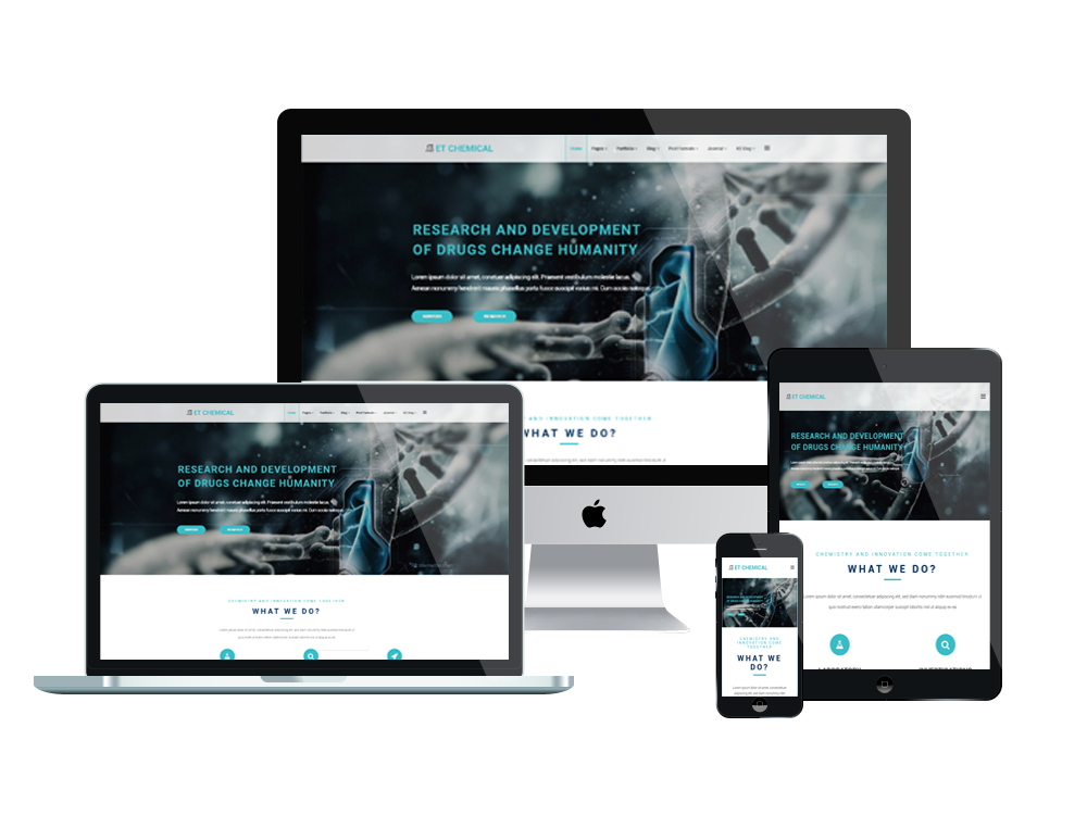 Joomla Template: ET Chemical – Free Responsive Chemical Website Templates