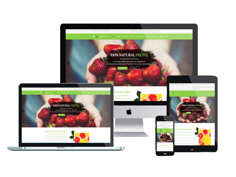 Joomla Template: ET Fruit – Free Responsive Organic Food Joomla! template