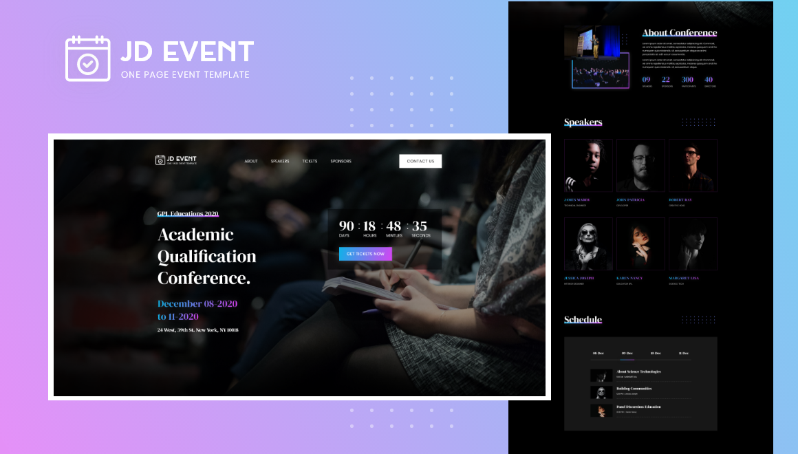 Joomla Template: JD Event - Responsive Event Website Joomla Template