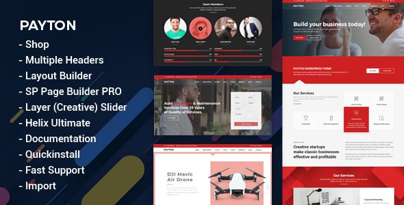 Joomla Template: Payton - Multipurpose Business Responsive Joomla Template