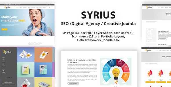 Joomla Template: Syrius - SEO /Digital Agency / Creative Joomla Theme