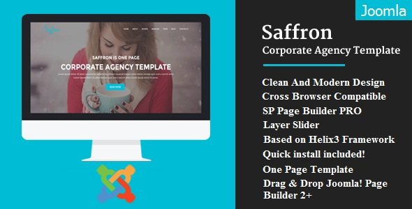 Joomla Template: Saffron - Corporate Agency Responsive Joomla Theme