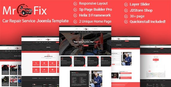 Joomla Template: Mr Fix - Car Repair Service Business Joomla Theme With Page Builder