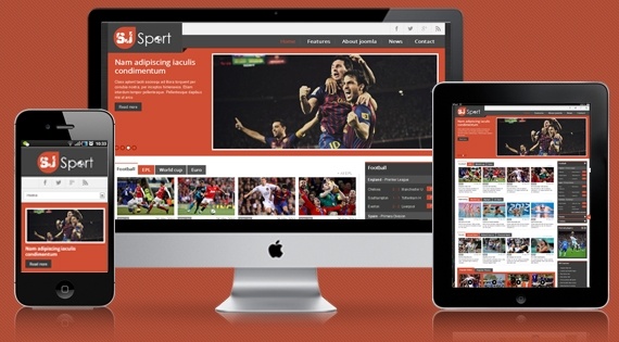 Joomla Template: SJ eSport - Best sports magazine Joomla template
