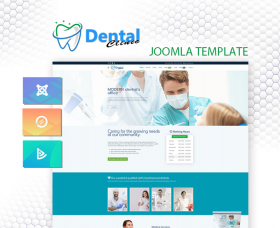 Joomla Free Template - DD DentalClinic 124 - Joomla Template for Dental Office