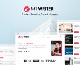 mightythemes Wordpress Theme: MT Writer - Free WordPress Blog Theme For Bloggers