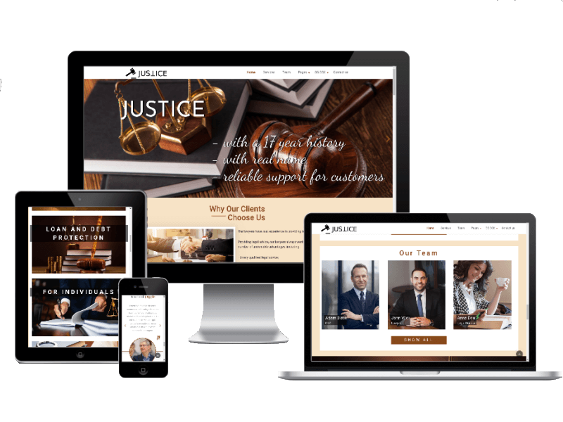 Joomla Template: Justice - Law Company Website